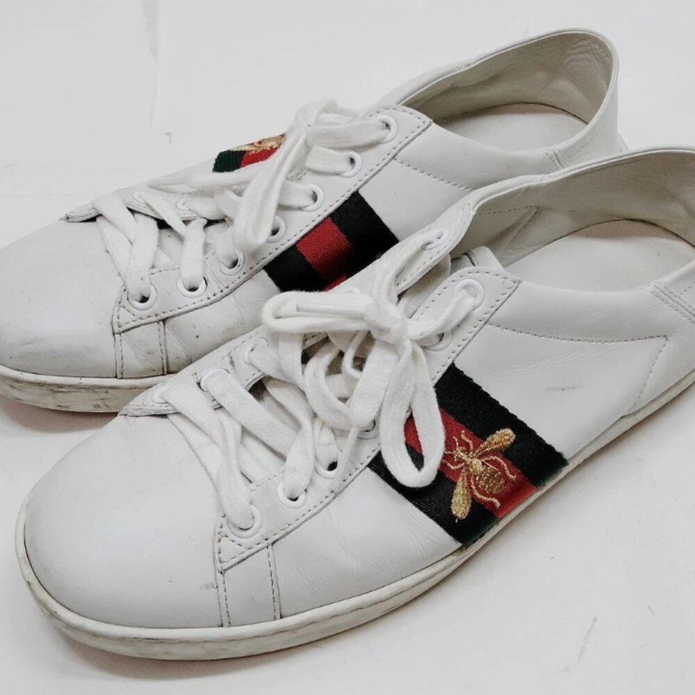 Authentic Gucci Sneakers Women Whites Leather